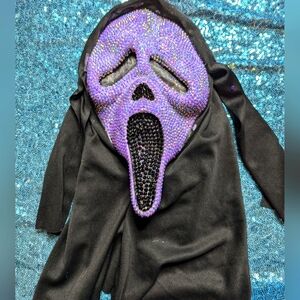 Diy purple gem ghost face mask